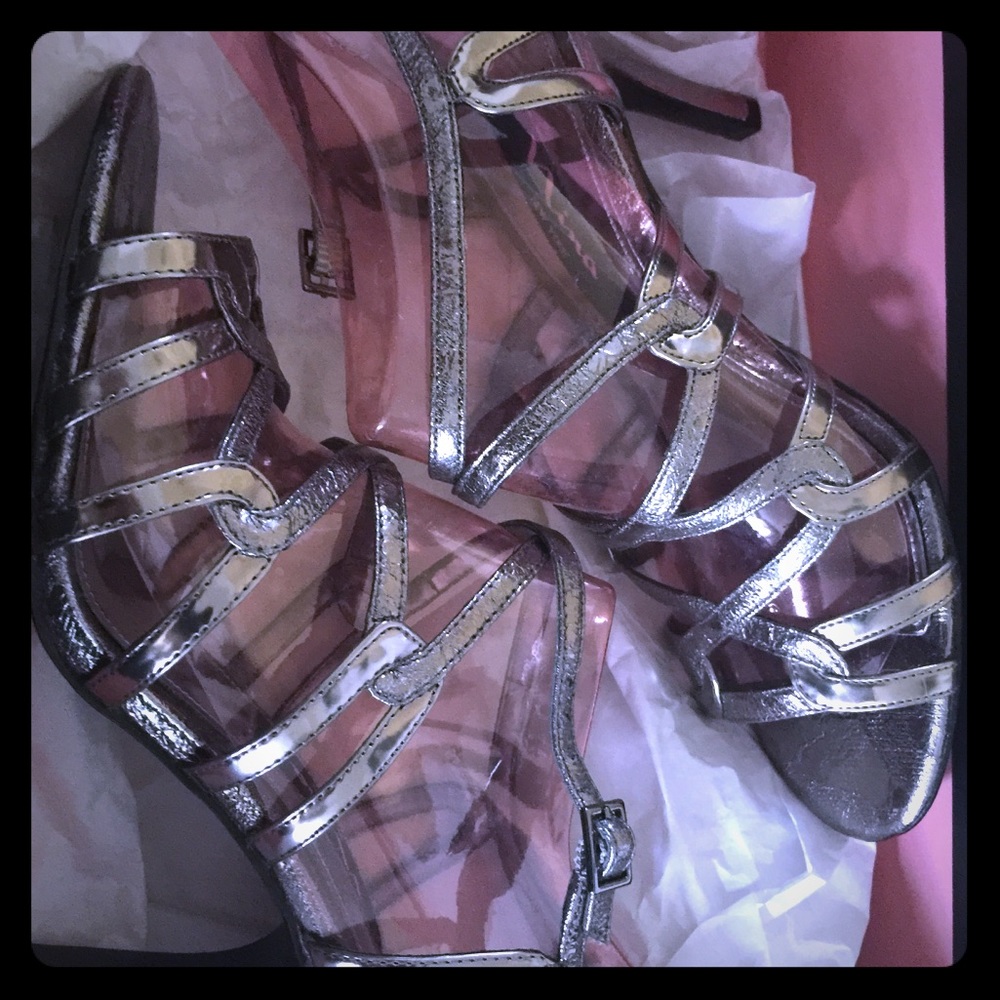 Nina gunmetal formal sandals